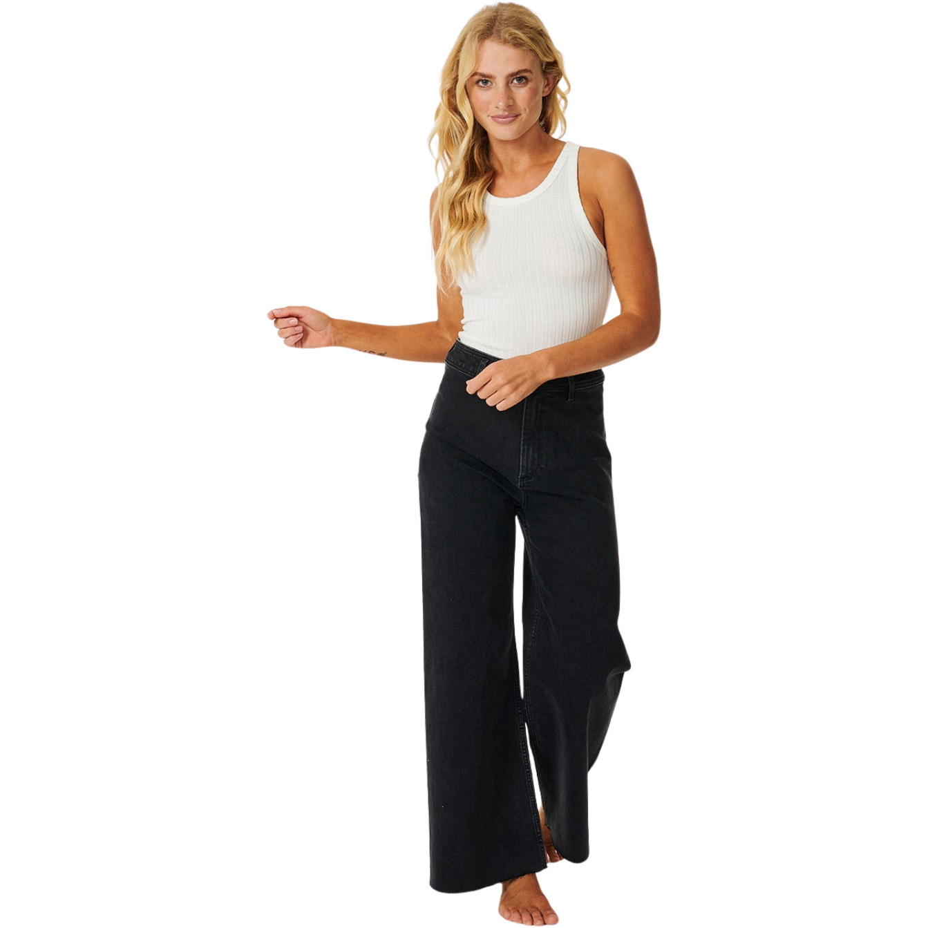 2026 Rip Curl Womens Holiday Denim Jeans 01YWPA - Washed Black